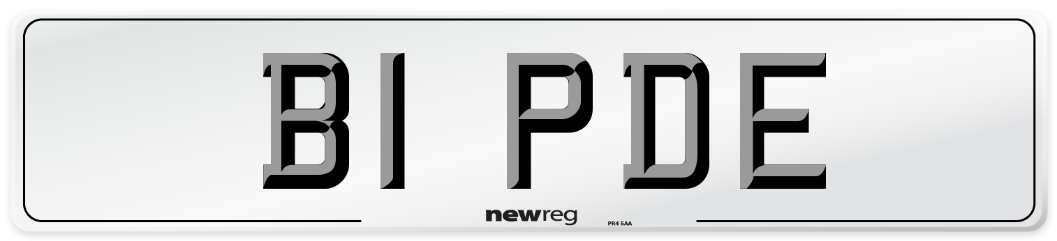 B1 PDE Number Plate from New Reg